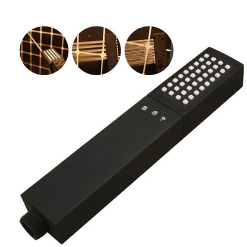 3 in 1 Bathroom Power Shower Head Black Square 3 Mode Adjustable Rainfall Shower Head for Bathroom Shower Head Filter Accessorie