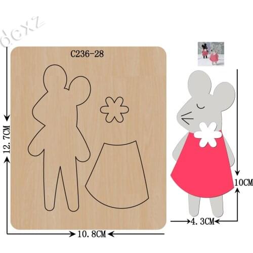 New mouse Wooden die Scrapbooking C-236-28 Cutting Dies Compatible with most die cutting machine