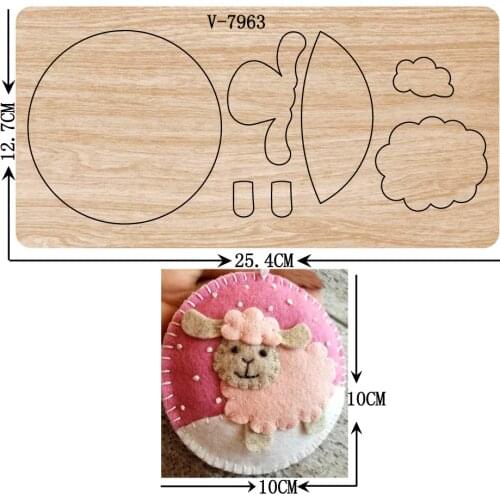 New Sheep pendant wooden dies cutting dies for scrapbooking Multiple sizes V-7963