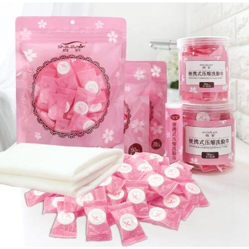 100pcs Travel Towel Disposable Compressed Towel Pure Cotton Travel Set Face Towel Beauty Cleansing Towel hand towel