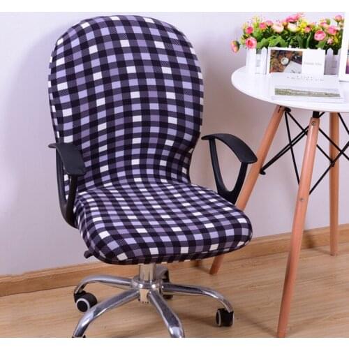 Office Computer Chair Cover Spandex Stretch Swivel Rotate Seat Antimacassar