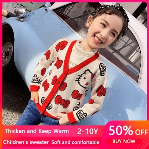 2-10Y Autumn Winter Childrens Sweaters Christmas Kids Sweaters Toddler Cardiagn Knitted Baby Clothes Girls Boys Warm Sweater