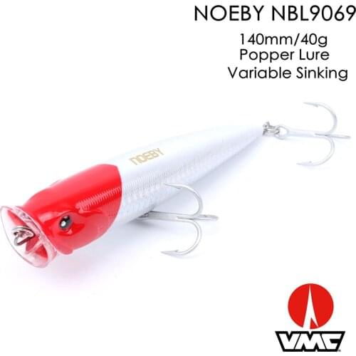 NOEBY NBL9069 Popper Lure 140mm 40g Artificial Bait With France VMC Hook Leurre Peche Hard Fishing Bait