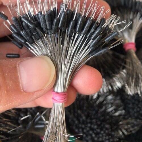 Fishing Tackle Bait 100pcs Fishing Stopper Rubber Float Bobber Bead Line Stops Space Bean Accessories Rigging Float Positioning