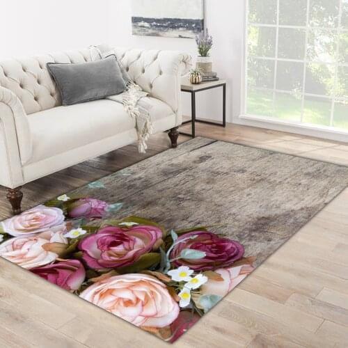 Grey color carpet pink purple flower patterned carpet modern carpet living room carpet free shipping soft
