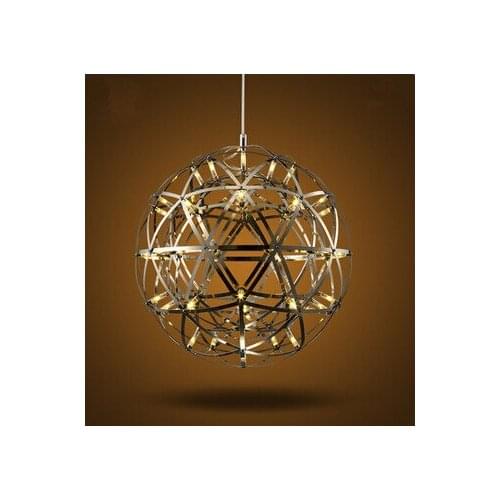 LED fireball chandelier lamp creative personality Iron restaurant Hotel Arcade Planet fireworks chandeliers, Dia: 50Cm,AC220V