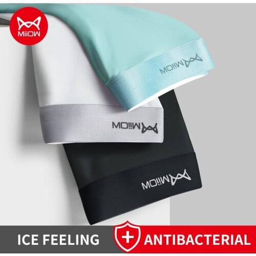 MiiOW Ins Nylon Mens Panties Bxoers Shorts Breathable Innerwear Sexy Men Underwear Man Boxer Underpants Male L-5XL