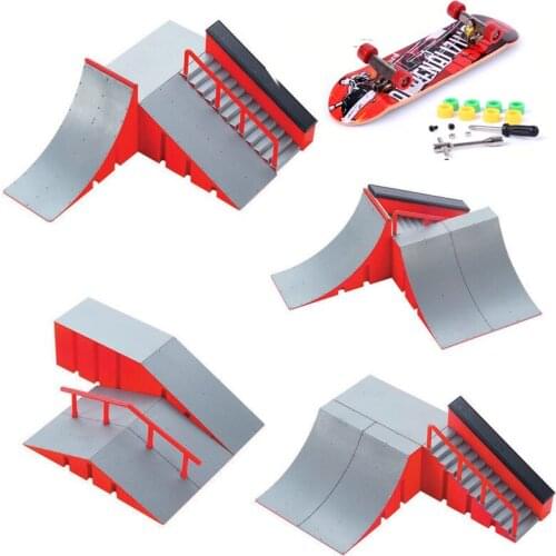 Skate Park Ramp Parts for Tech Deck Fingerboard Finger Board Ultimate Parks Training Board Mini Skateboard Toy
