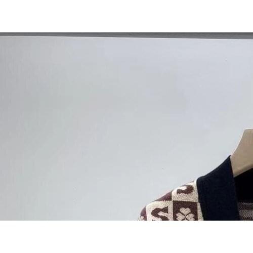 Women Knit Letter Cardigan Four-leaf Clover Jacquard Single Breasted Loose Long Sleeve Ladies Sweater Coat 2021 Autumn Winter