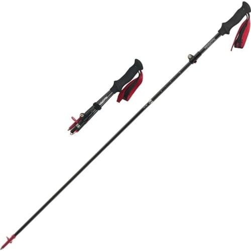 Naturehike 1Pc Ultralight Trekking Pole Walking Stick Walking Pole Hiking Stick Carbon Fiber 5-sections