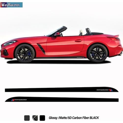 2 Pcs M Performance Styling Car Door Side Skirt Stripes Sticker Vinyl Body Decal For BMW Z4 E85 E86 E89 G29 Accessories