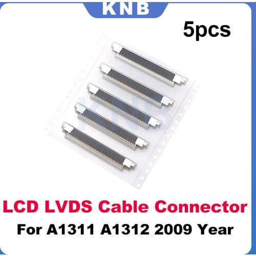 5Pcs New 30 pins I-PEX LCD LED LVDS Cable Connector For iMac 21.5" A1311 2009 27" A1312 2009 2010 Year Replacement