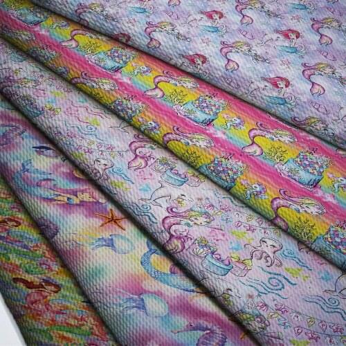 50cm*140cm Flower Printed Printed Bullet Texture Liverpool Fabric For clothing Stretch Knit Fabric For Hair Band L19067