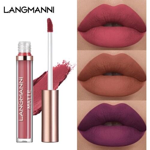 8PCS Lip Glaze Velvet Matte Lipstick Waterproof Long Lasting Smooth Texture Not Stick Ccup Lip Glaze Full Color Maquiagem TSLM1