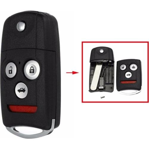Car Keyless Entry Remote Flip Key Fob Case Cover Shell For Honda Accord Acura TSX TL