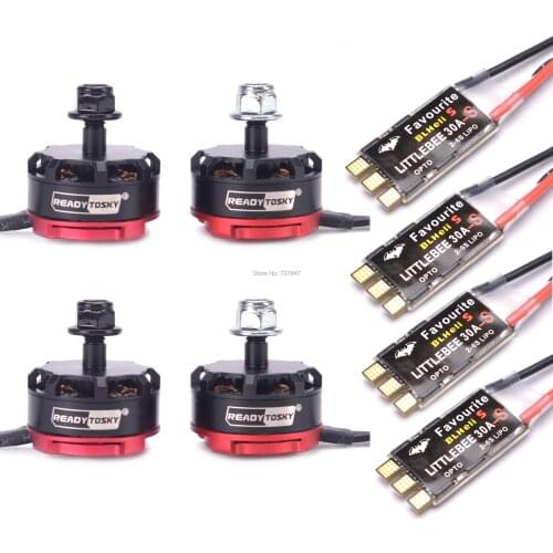 RS2205 2300KV 2205 CW/CCW Brushless Motor FVT LittleBee 30A-S ESC BLHeli_S OPTO for FPV Racing Quad Motor FPV Multicopter