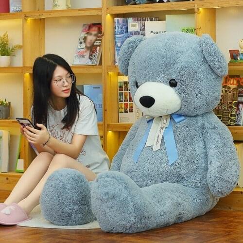 Hot 1pc 80/100/120CM Huggable Nice 3 colors New Arrival Giant Size Teddy Bear Soft Stuffed bear Plush Toy Kids Gift Birthday