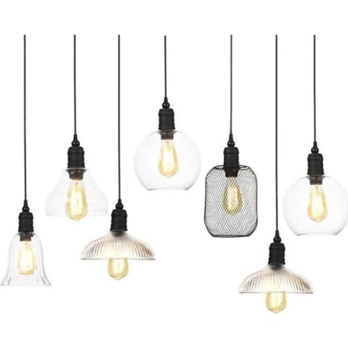Black Pendant Light with Clear Glass Shade Contemporary Mid Century Modern Style Lighting Fixture,Kitchen Island Light