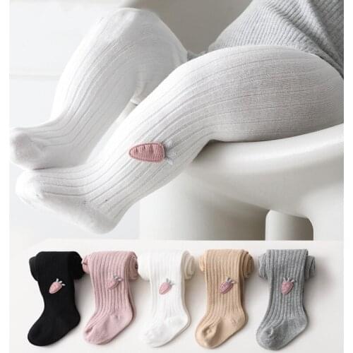 Childrens tights soft cotton breathable princess baby girls pantyhose kids infant knitted tights warm stockings soft fashion