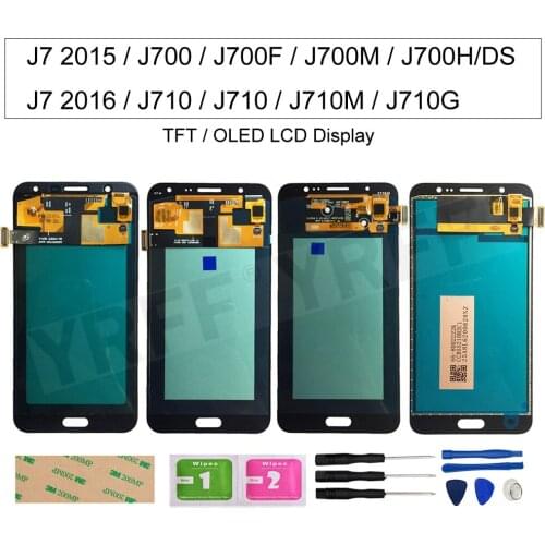 For Samsung J7 2016 J710 J710F J710M J710G LCD For Samsung Galaxy J7 2015 J700 J700F J700M lcd Display Touch Screen Digitizer