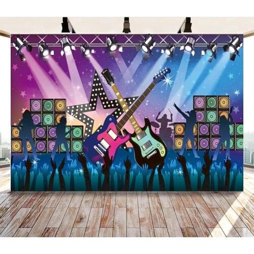 80s 90s Disco Party Backdrop Music Dance Show Time Stage Recorder Ball Photography Background Photophone Photocall Photozone