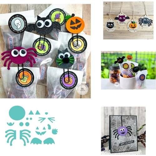 Halloween Funny Pumpkin Spider Bat Metal Cutting Dies DIY Scrapbooking Craf Stencil Maker Photo Album Template Decor 2021 New