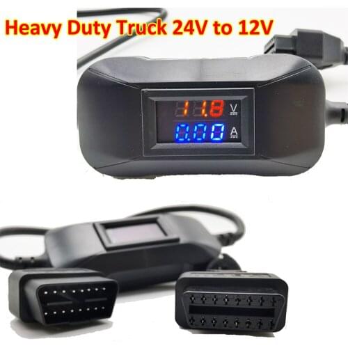 A+ Quality 24V to 12V Heavy Duty Truck Diesel Adapter Cable For X431 for Launch Truck Converter