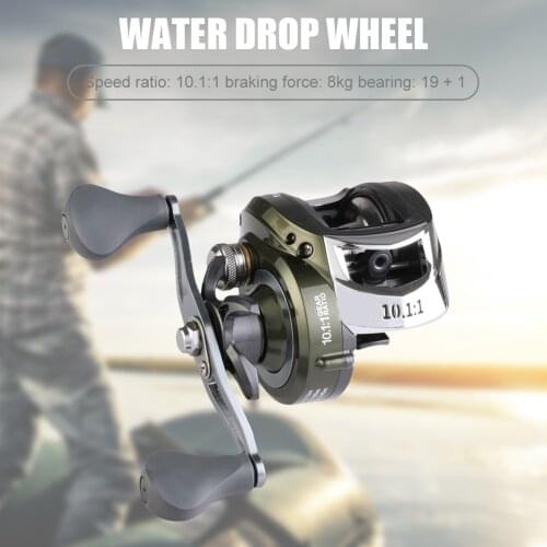 19+1BB 10.1:1 10kg Max Darg Baitcasting Fishing Reel Slow Profile Reel Bait Casting Fishing Reel Pesca Long-Distance Casting