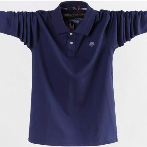 Plus 6XL 5XL Casual Polo Shirt Men Fashion Letter Print Long-Sleeve Mens Polos New Arrival Polo Shirts Man Hot-Sale Slim Polos