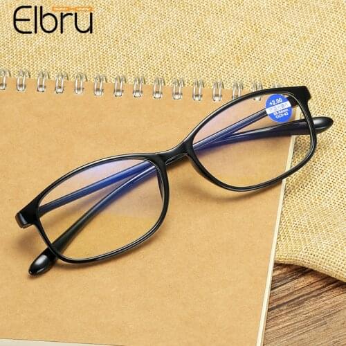 Elbru Anti Blue Reading Glasses Stylish Comfortable For Men And Women With HD Resin TR90 Lens Presbyopic Glasses+1.0 to +3.5