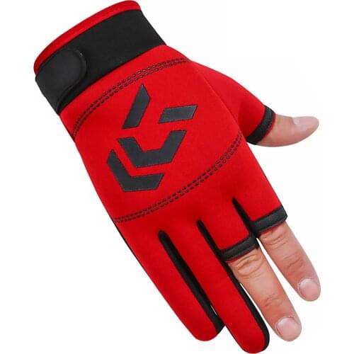 3 Fingers Cut Fishing Gloves Tool for Men Anti-slip Outdoor Fishing Gloves Elasticity Glove Fishing Accessories Fish SBR Gloves