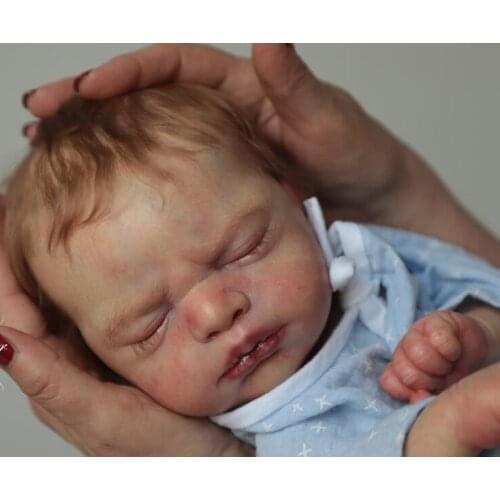 21inch Real baby Reborn Doll Kit Sleeping bebe reborn newborn Unfinished Doll Parts mold