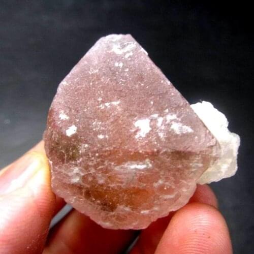 67g Pink Octahedral Fluorite w/ Quartz - crystals and stones healing Mineral specimen Home Decor feng shui decoration