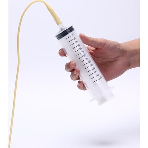 Urethra Syringe With 40cm Catheter Penis Plug 150ml Silicone Urinary Dilators Catheter