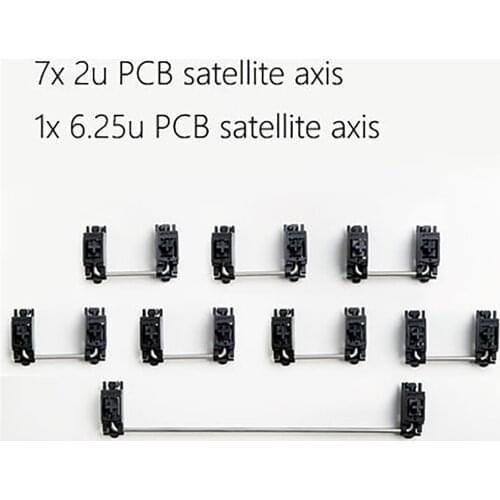 Plate-Mounted Stabilizers Clear Satellite Axis 7u 6.25u 2u for Cherry Mechanical Keyboard Keycap Modifier Keys
