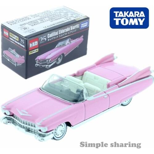 TOMICA PREMIUM No. 25 CADILLAC ELDORADO BIARRITZ 1:75 Takara Tomy DIECAST Metal Model Kit Collectibles Toy Vehicles Car Pink