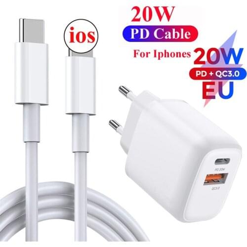 PD 20W Fast Charging USB C Quick Charge For iphone 12 13 Pro MAX 11 Xs Xr X Type C Charger For Samsung Xiaomi Huawei Motorola LG