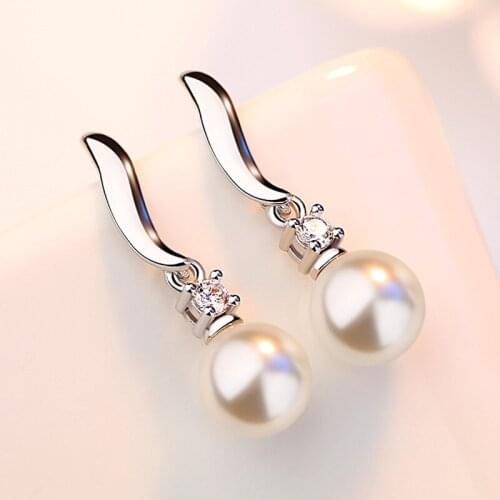 Pearl Stud Earrings Exquisite Korean Zircon Earrings For Women Brincos Earing Brinco Earring Oorbellen Earings Jewelry A952