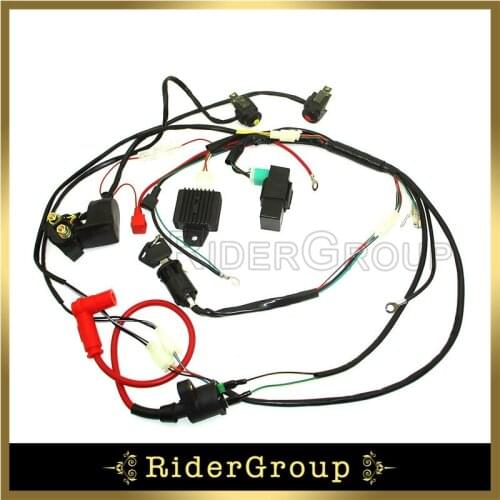 Wiring Harness CDI Ignition Coil Switch Voltage Regulator Rectifier Starter Solenoid Relay Set For Chinese Made Pit Dirt Bike