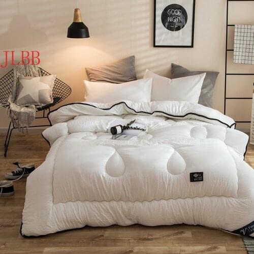 Winter white comforter warm bed quilts washed cotton pastoral style home duvets 200*230cm thicken covers king size throw quilts