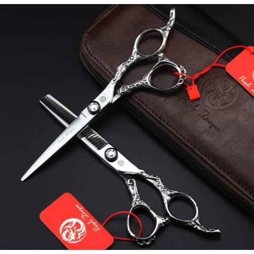 High Quality 6.0Inch JP440C Cutting Scissors and Thinning Scissors Sets,Hair Shears with Maya Handle for Barber 1set