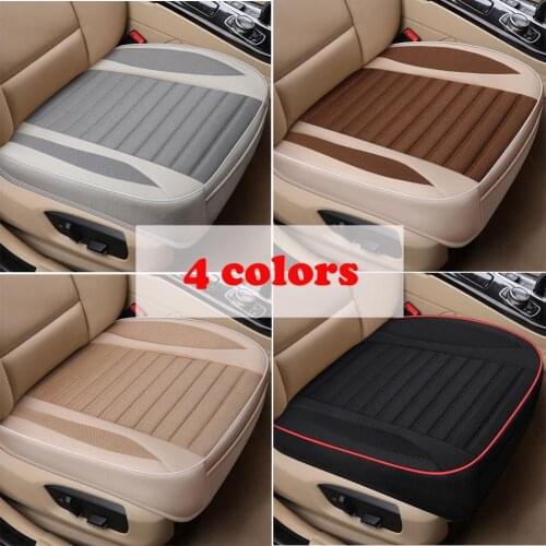1pc Car Seat Cover Flax Cushion Seasons Universal Breathable For Most Four-Door Sedan SUV Anti-slip Car Seat Protection