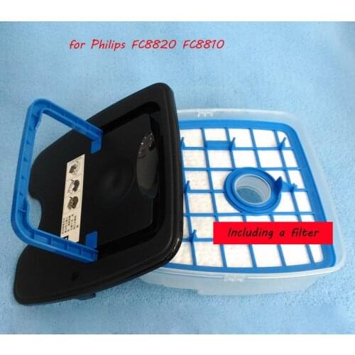 1 Pcs Dust Box + 1 Pcs Filter for Philips Robot FC8820 FC8810 Robot Vacuum Cleaner Parts Accessories Original Authentic