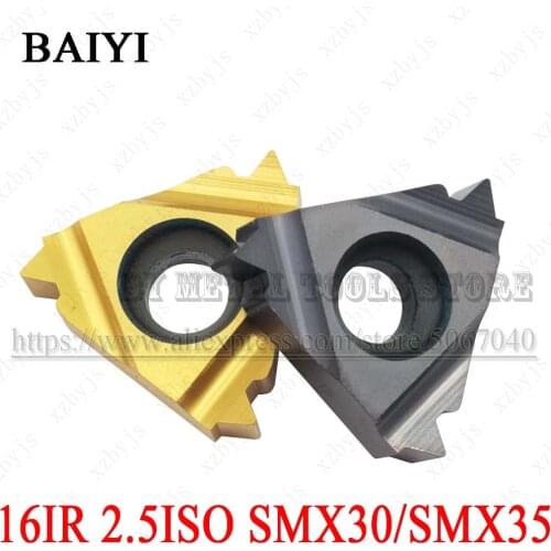 10pcs 16IR 2.5ISO SMX30 16IR 2.5ISO SMX35 thread inserts Threaded Turning Tools cnc cutter lathe thread blade 16IR2.5ISO