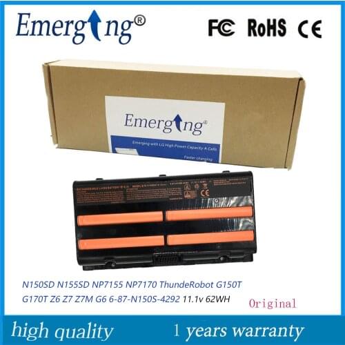 11.1V 62WH New Laptop Battery N150BAT-6 For Clevo N170SD N150SD N151SD N155S 6-87-N150S-4292