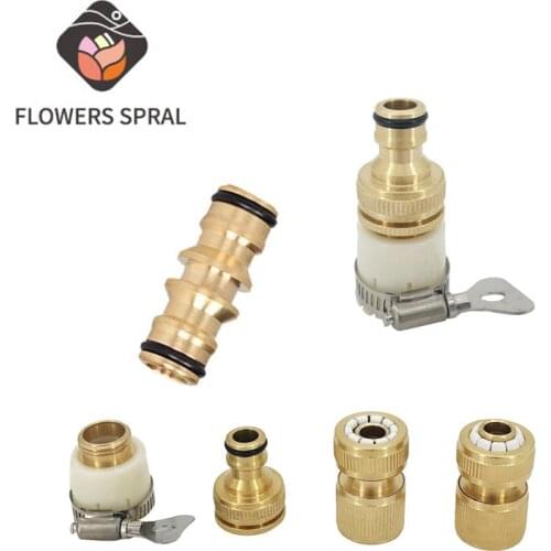 16mm Threaded Brass Garden Faucet Connector Garden Hose Quick Connector, Multi-Function Connector For Irrigation Watering System