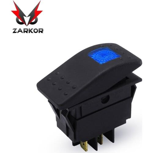 Zarkor 4Pin Waterproof Rocker Toggle Switch ON/OFF Button LED Light for Car Boat 16V 250A luxury Switch with LED indicator light
