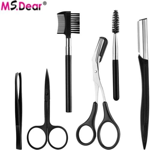 6 Pcs/11Pcs Eyebrow Trimmer Eyebrow Razor Kit Professional Eyebrow Shaping Knife Scissors Comb For Women Makeup Accessories