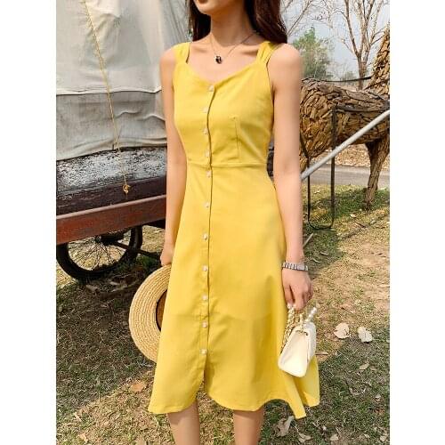 AIYANGA Yellow Summer Dress Women Sexy Beach Holiday Dresses Ladies Off shoulder Casual Bohemian Bow Dress Good Quality