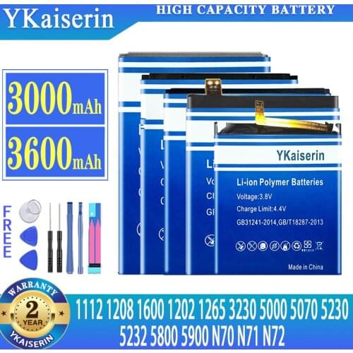 Phone Battery BL-4C BL-5C BL-4B BL-5B BL-5J For Nokia 6100 6300 6260 6136S 2630 5070 C2-01 BL 4C BL 5C BL5C Battery + Track Code
